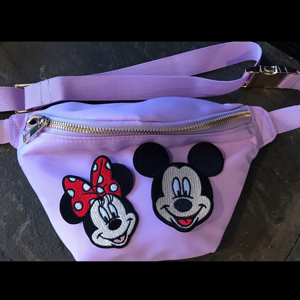 Brand new Nylon Belt Bag Fanny Pack with Disney patches ready to ship